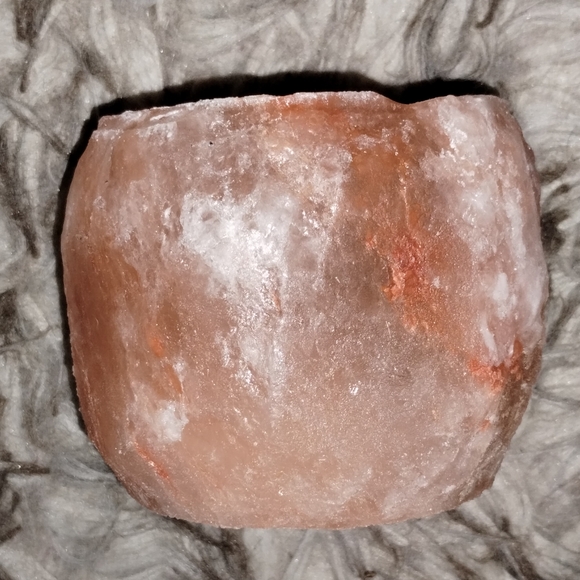 Himalayan Salt Rock Candle Holder (tea light size) - Picture 2 of 2